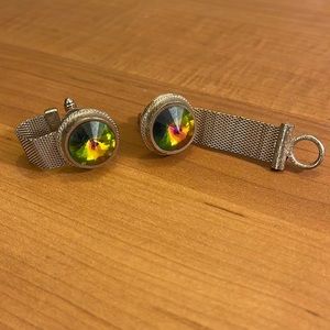 Dante Cufflinks with multi colored jewel